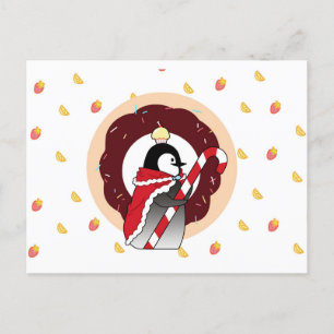 Sweet King Penguins Postcard