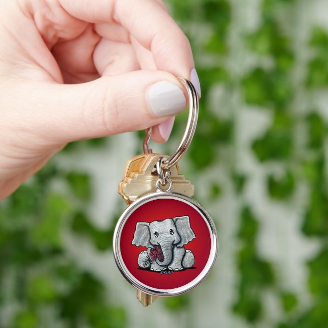 Sweet KiniArt Elephant Keychain (Hand)