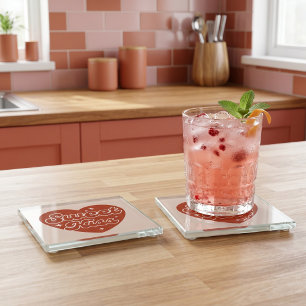 Sweet Kiss Glass Coaster