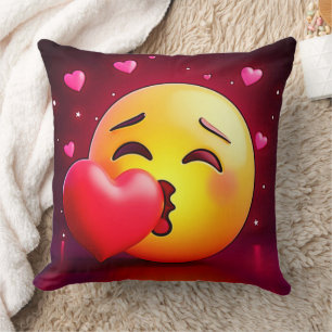 Sweet Kiss Heart Emoji Cushion