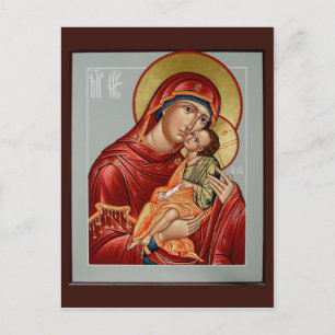 Sweet Kissing Mother of God Prayer Card