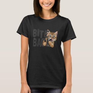 Sweet Kitten Funny Bite Back Cat Lover Cat Owner C T-Shirt