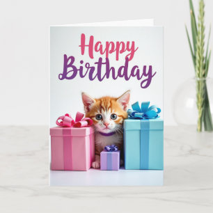 Sweet Kitten Gifts Birthday Card