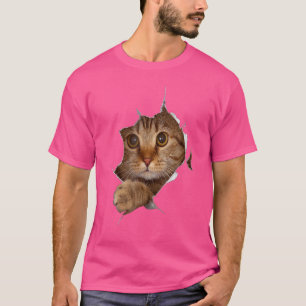 Sweet Kitten Torn Cloth Cat Cat Owner Cat Lady T-Shirt