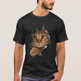 Sweet Kitten Torn Cloth   Cat  Cat Owner Cat Lady T-Shirt