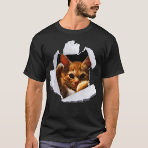 Sweet Kitten Torn Cloth  Funny Cat Lover Cat Owner T-Shirt