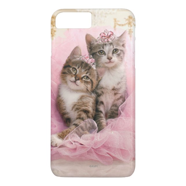 Sweet Kittens in Tiaras and Pink Sparkly Tutu Case-Mate iPhone Case (Back)