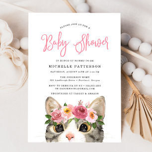 Sweet Kitty Baby Shower Invitation