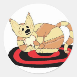 Sweet Kitty Cat Classic Round Sticker
