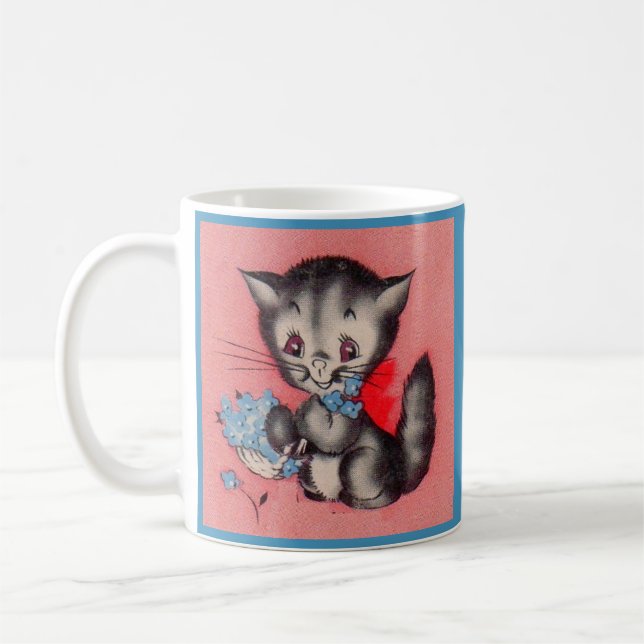 sweet kitty cat coffee mug (Left)
