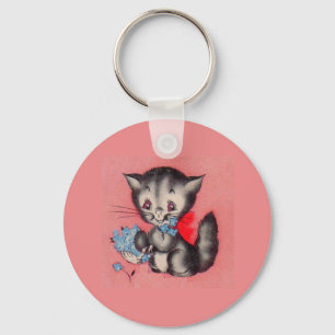 sweet kitty cat key ring