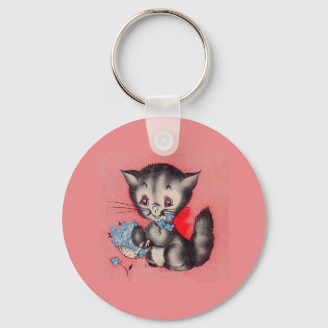 sweet kitty cat key ring (Front)