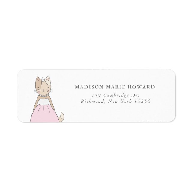 Sweet Kitty Cat Return Address Labels (Front)