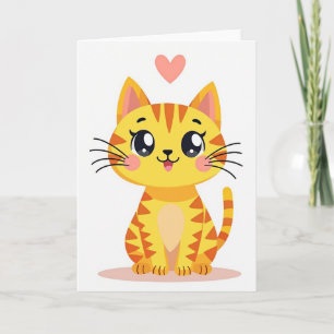 Sweet Kitty Heart Card