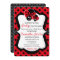 Sweet Ladybug Girl Baby Shower Invitation