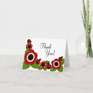 Sweet Ladybug Thank You Note Card
