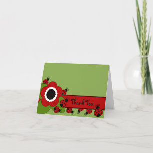 Sweet Ladybug Thank You Note Card