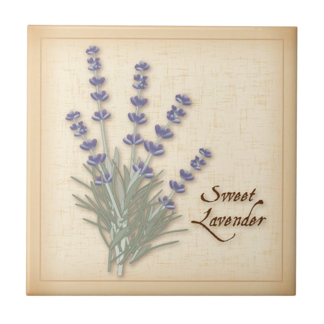 Sweet Lavender Ceramic Tile (Front)