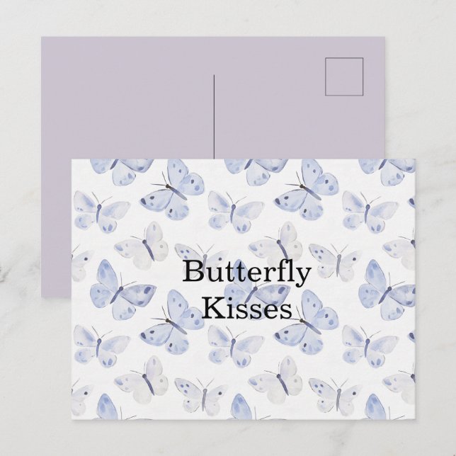 Sweet Lavender Purple Butterflies Postcard (Front/Back)