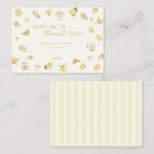 Sweet Lemon Baby Shower How Big Mommys Belly Enclosure Card