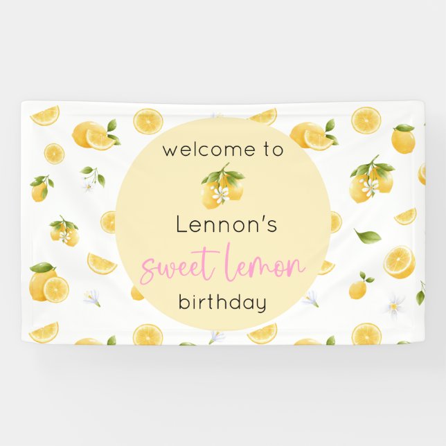 Sweet Lemon Birthday Banner (Horizontal)