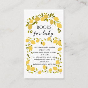 Sweet Lemon Boho Citrus Books For Baby Enclosure Card