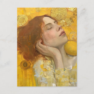 Sweet Lemon Dreams Klimt Style Postcard
