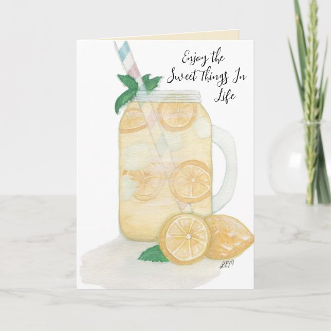 Sweet Lemonade Thank You Card (Front)