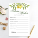 Sweet Lemons &  Greenery Advice and Wishes card<br><div class="desc">Elegant Blush Rose Greenery Advice and Wishes card. For additional customisation,  feel free to contact me!</div>