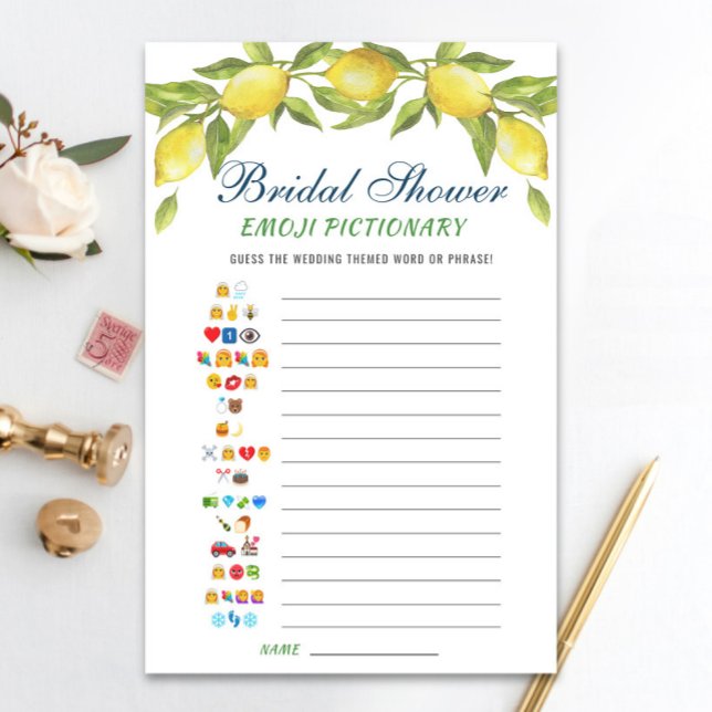 Sweet Lemons & Greenery Bridal Shower Game (Creator Uploaded)
