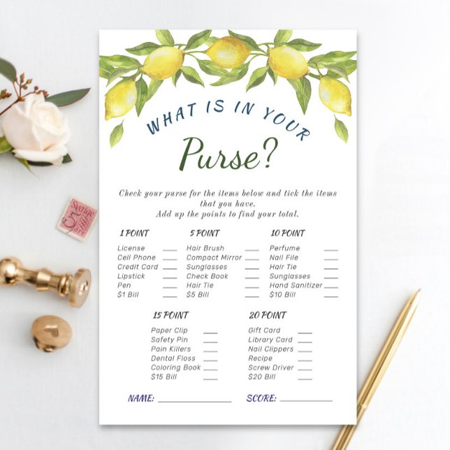 Sweet Lemons & Greenery Chic Bridal Shower Game (Creator Uploaded)