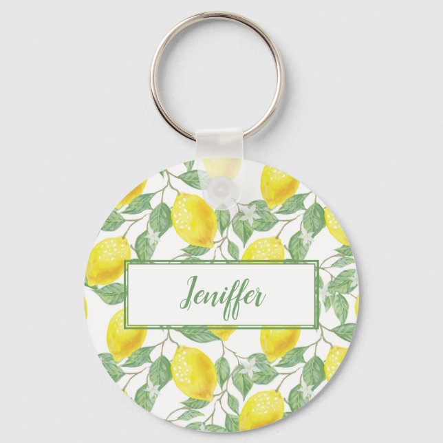 Sweet lemons yellow summer.                      key ring (Front)