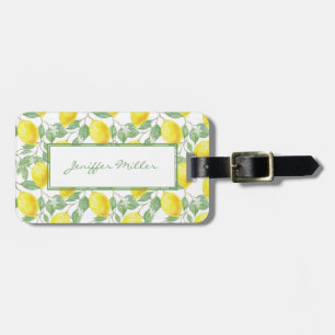 Sweet lemons yellow summer. luggage tag