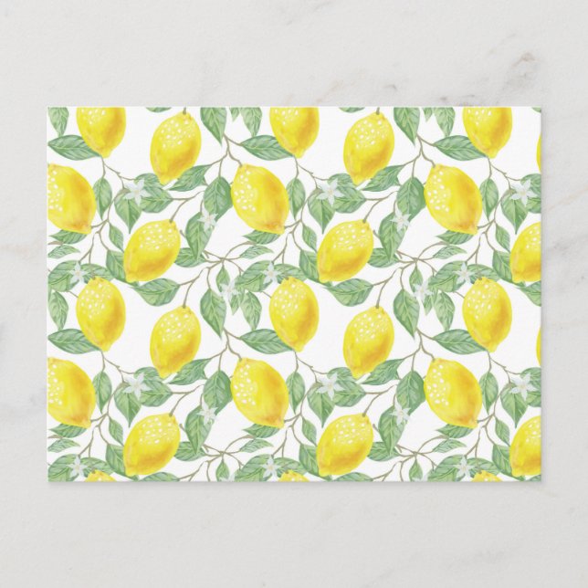 Sweet lemons yellow summer.                        postcard (Front)