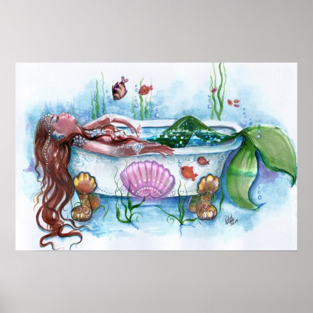 Sweet Life, Mermaid in a Bathtub Poster (Front)