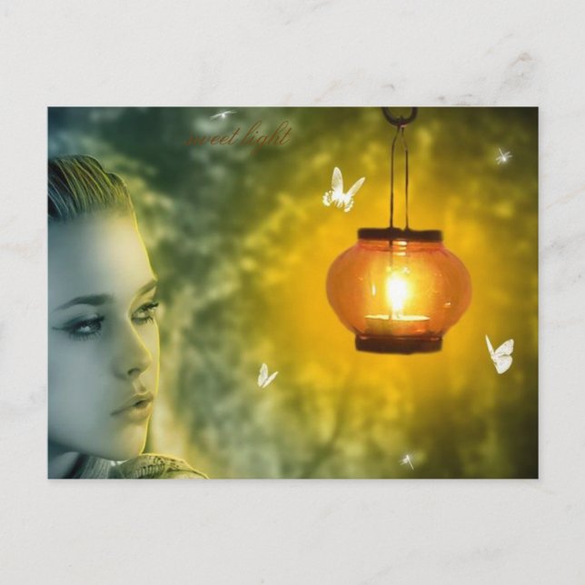 Sweet light butterflies  postcard (Front)
