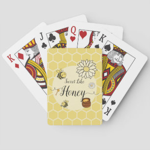 Sweet Like Honey Cute Little Bee Playing Cards