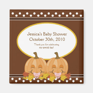 Sweet Lil Pumpkins Baby Shower Magnet Favour
