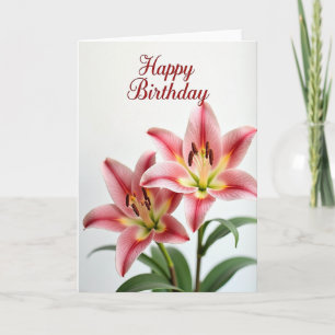 Sweet Lily Birthday Card