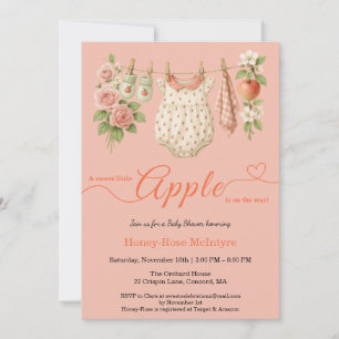 Sweet Little Apple Baby Shower   Fall Rustic Baby  Invitation