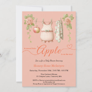 Sweet Little Apple Baby Shower   Fall Rustic Baby  Invitation