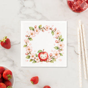 Sweet Little Apple Blossom Baby Shower Napkin