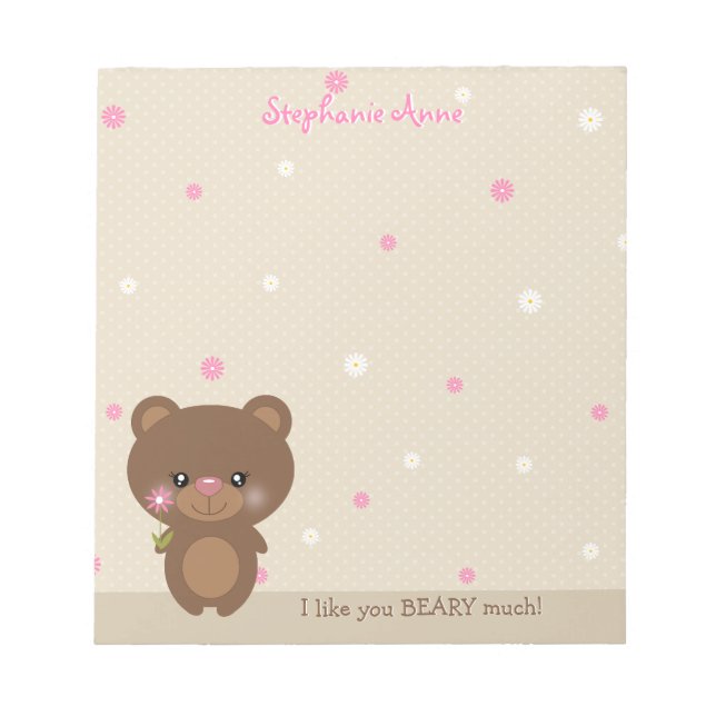 Sweet Little Bear Notepad (Front)
