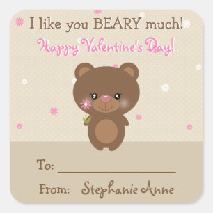 Sweet Little Bear Square Sticker