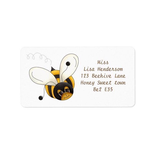 Sweet little Bee Label (Front)