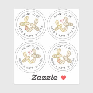 Sweet Little Bees Heart Meant to Be Wedding Honey