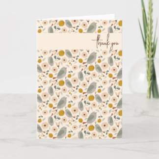 Sweet Little Birds Folded Thank You Card