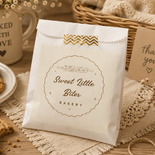 Sweet Little Bites Bakery Logo Sticker Favour Bags