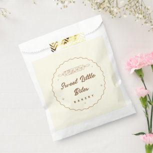 Sweet Little Bites Bakery Logo Sticker Favour Bags