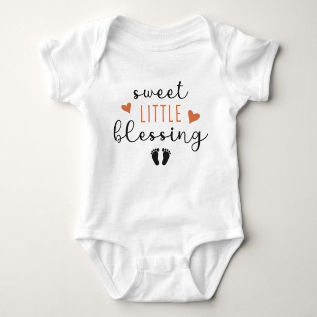 Sweet Little Blessing Baby Announcement Bodysuit (Front)